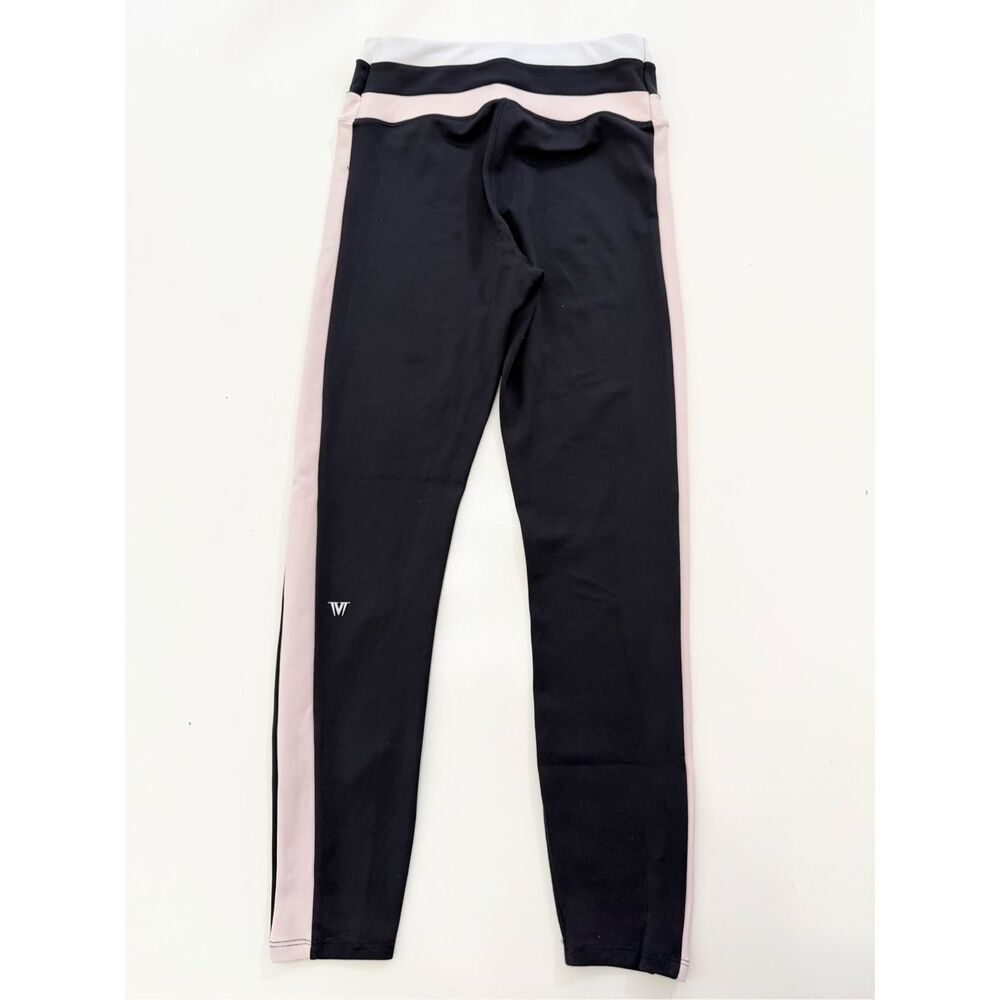 IVL Collective Womens Jet Black Lotus Side Colorblock Leggings Size 6 - Picture 4 of 4